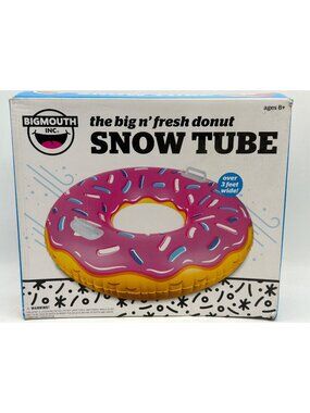 The Bigmouth Inc Big N Fresh Donut Inflatable Snow Tube XL PVC